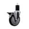 Service Caster 5'' Black Poly Swivel 1-3/4'' Expanding Stem Caster with Brake SCC-EX20S514-PPUB-BLK-PLB-134 - alternate 1